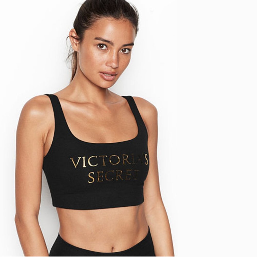 NWOT VS Logo Double Scoop Sport Bra